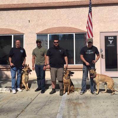 Class photo from one of our recent K9 obedience classes