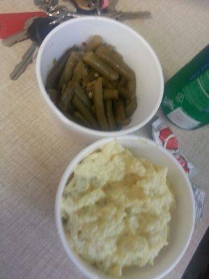 Green beans and potato salad