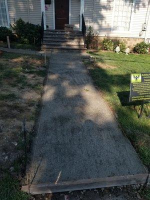 Steve's front walkway before