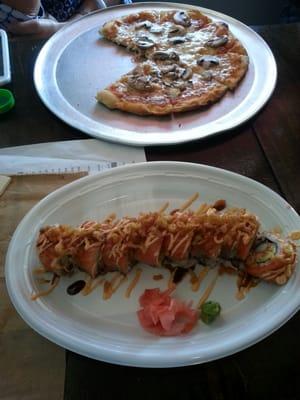 Pizza and sushi!