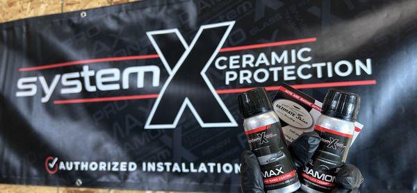 ULTIMATE Shine is Accedited Installer of System X, Profesional Grade Ceramic Coating, lasting 8-10 years and CARFAX register.