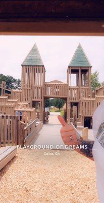 Front entrance to a massive playground