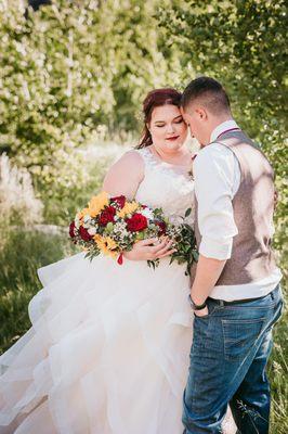 Sunflower bridal bouquet