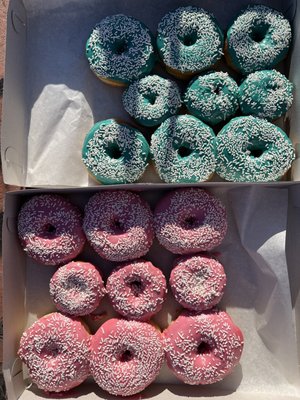 Special order donuts for breast cancer ovarian cancer walk. Super fresh and cute!