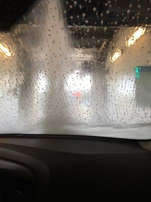 At the car wash.