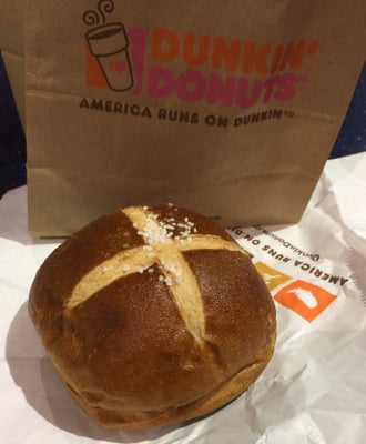 Let's FUC'n Dunkin' ROLL Thru this Thurzday! Gem's HOT-Cross, Pretzel BUN: Chewy/Soft+Dash o'Salty-GEMory=Gemma Runnin 4 Anutha GEMzel Roll!