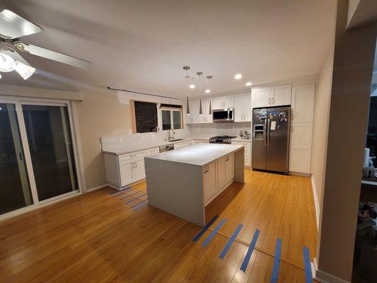 Cleaned kitchen after remodeling