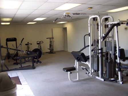 The fitness room is open from 8am - 10pm