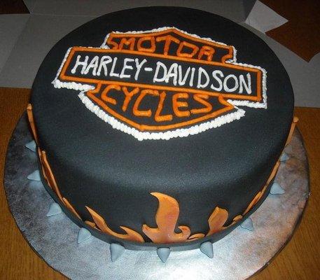 Harley motorcycle cake