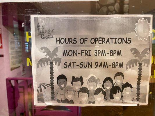 New hours