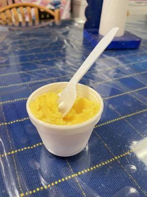 Passion fruit sorbet