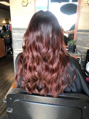 Red balayage