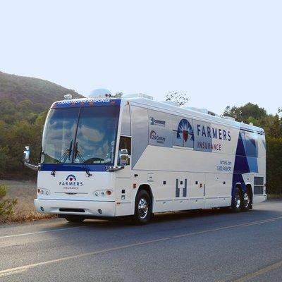 Mobile Catastrophe Claims bus on the road again.