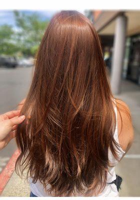 Copper Brown with highlights