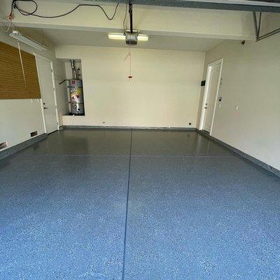 Garage with epoxy paint