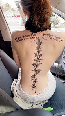 Spine tattoo