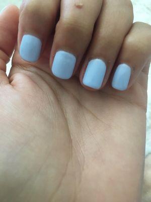 Gel nails- color is "Creekside"