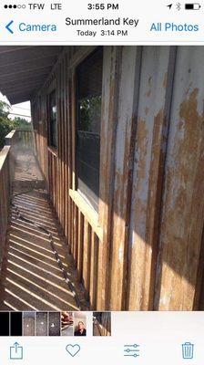 House stripped of old paint ready for new