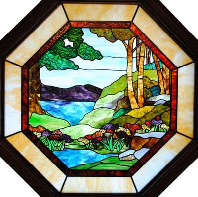 Bathroom Window by Ron Hogan Stained Glass