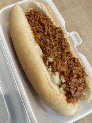 Coney with mustard and onions