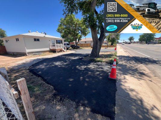 Asphalt driveway for a client