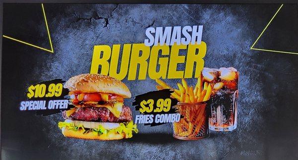 Smash burger menu