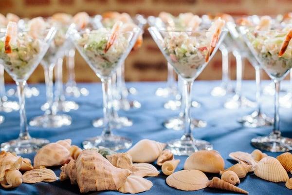 Neptune Salad in a martini glass