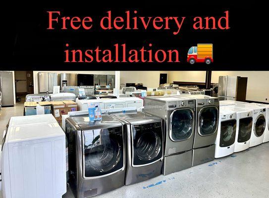 Up to %75 off on Major appliances ( washer / dryer  , refrigerator , stoves , dishwashers ) free delivery and installation !