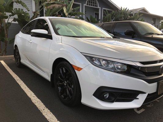 Exterior detail on a Civic