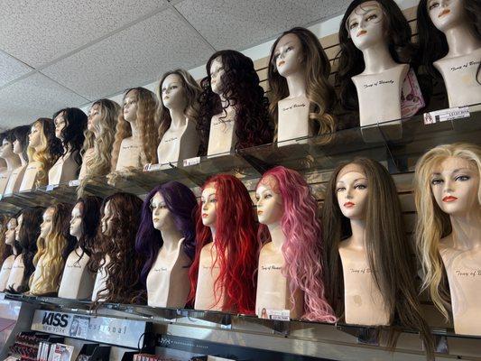 Great selection of wigs