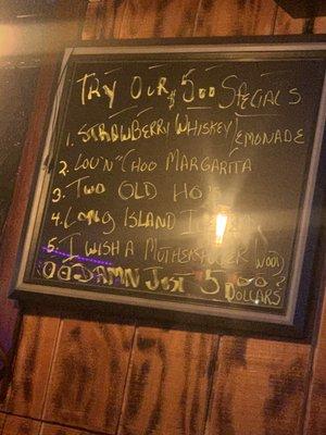 Drink specials