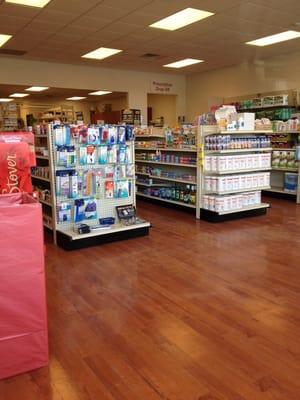 Inside the pharmacy.