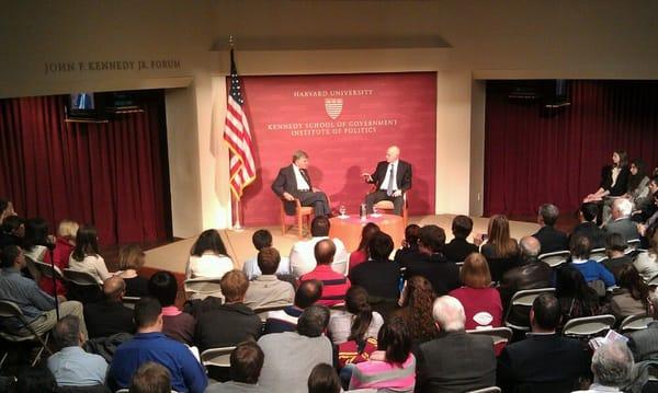 12/03/2012 JFK Forum w/ George Papandreou (former Prime Minister of Greece) and Michael Dukakis (former Massachusetts Governor)