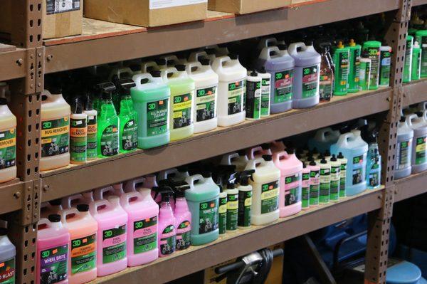 We have professional products for car detailing and all cleaning projects.