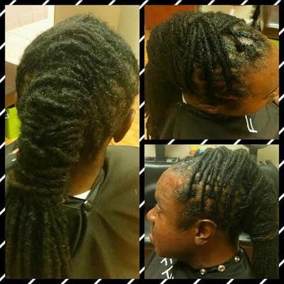 Interlock Dreadlocks with Barrel-Criss Cross style