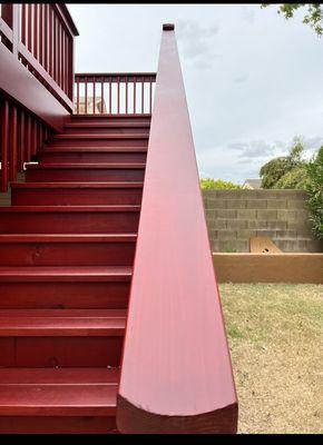 Newly remodeled back yard deck