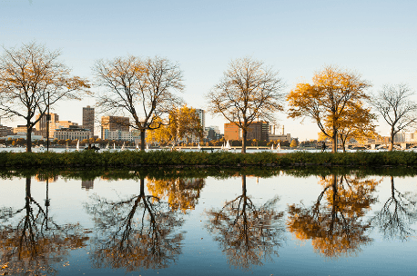 Bike along the scenic Charles River, you'll get great views of the city as well as MIT!