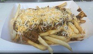 Food basket of chili cheese fries.