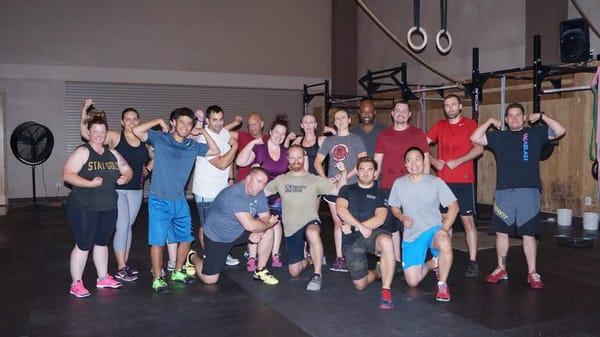 Funny faces and funny poses after a challenging WOD