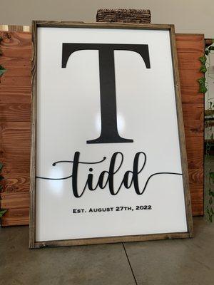 Personalized wedding sign that is a fantastic statement piece for any home!