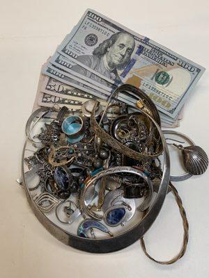 Broken or old silver jewelry? We pay top dollar for any kind of silver jewelry.