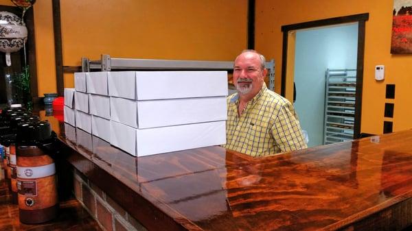 First order - 11 dozen donuts - on grand opening day.