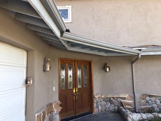 Stucco after, fascia before