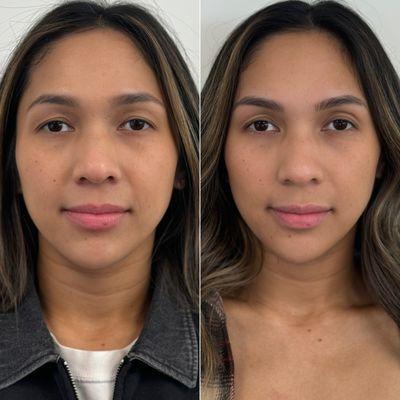 Before & after, HEALED nano brows.