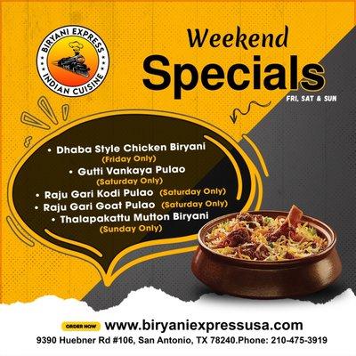 Weekend Specials