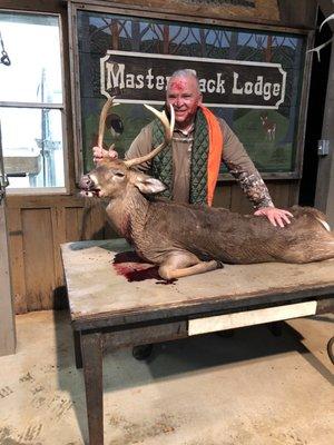 Buck back at lodge