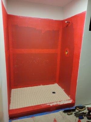 Red Guard Sealant and New Shower Floor