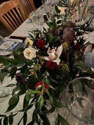 A small portion of my centerpiece that was going across a long table, almost garland style