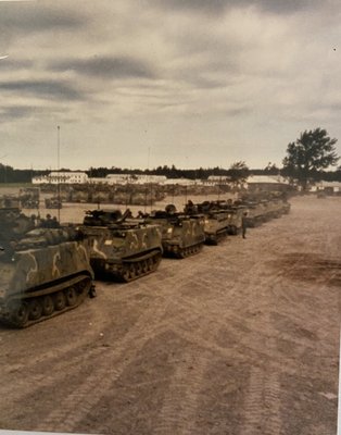 Running with the M60 tanks.