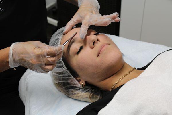 Dermaplaning results include ultra-smooth, fresh, and brighter skin.